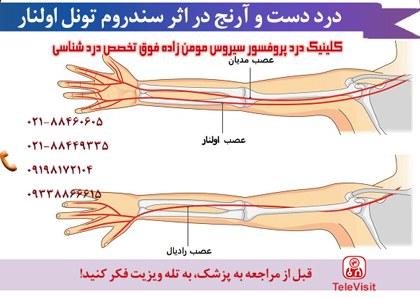 درد دست و آرنج در اثر سندروم تونل اولنار 